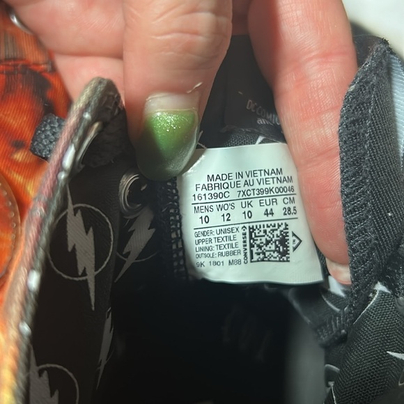 Men’s The Flash High-Top Converse Sneakers - Black and Orange - Picture 6 of 6